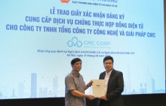 CMC TS is one of the first 5 enterprises to provide e-contract authentication services