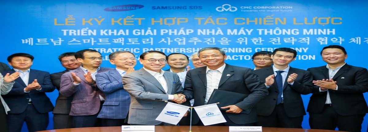 Tập đoàn Công nghệ CMC và SAMSUNG SDS ký hợp tác chiến lược về triển khai giải pháp quản lý và điều hành nhà máy thông minh tại Việt Nam
