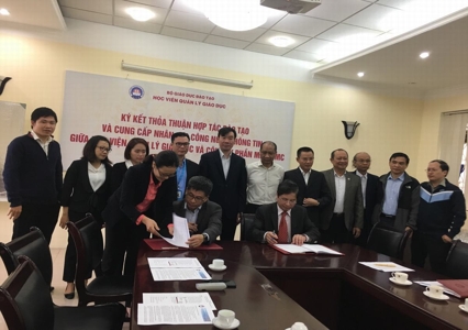 CMC SOFT ký kết thoả thuận hợp tác đào tạo và cung cấp nhân lực công nghệ thông tin với Học viên Quản lý Giáo dục